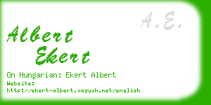 albert ekert business card